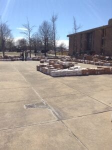 Students working on the early stages of the Fort Box project.