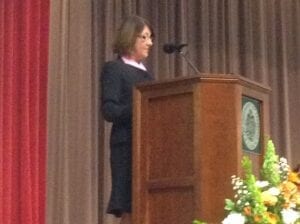 Janice McKinley, chief nursing officer at Covenant Health, delivers keynote speech.