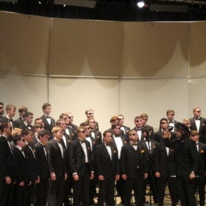 Ut's Mens Chorale dons eyepatches for "Pirate Song"