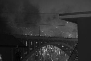 Fireworks shoot from Henley Street bridge at the final Boomsday for Knoxville, TN. //Photo by Isabella O'Day