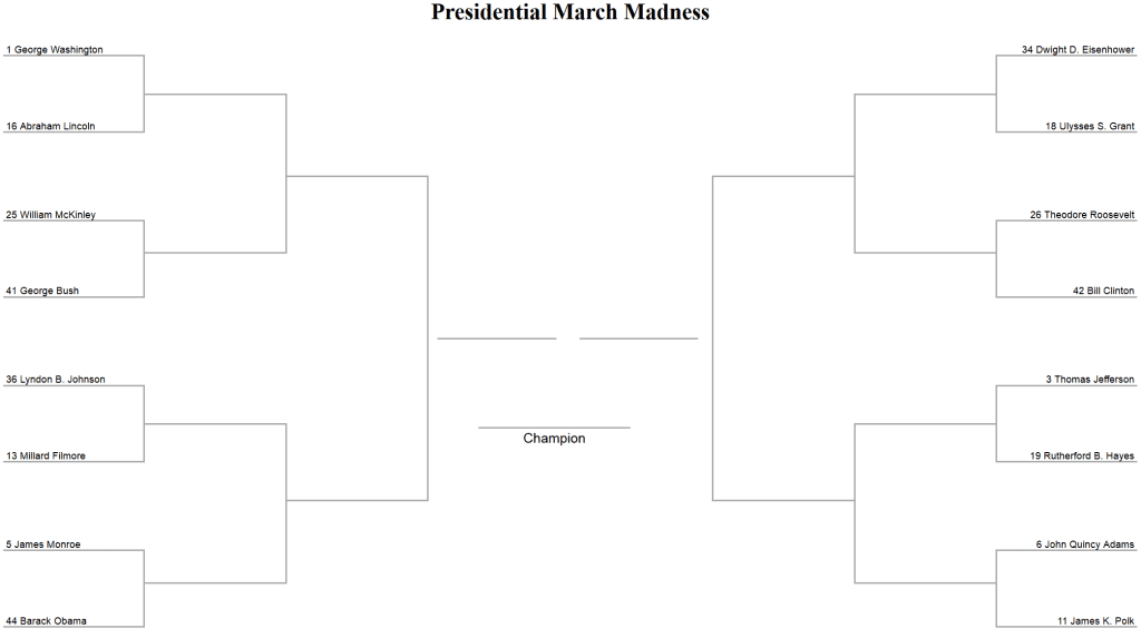 The Sweet 16 is here, and with it, the George Washington and Abraham Lincoln showdown we all deserve.